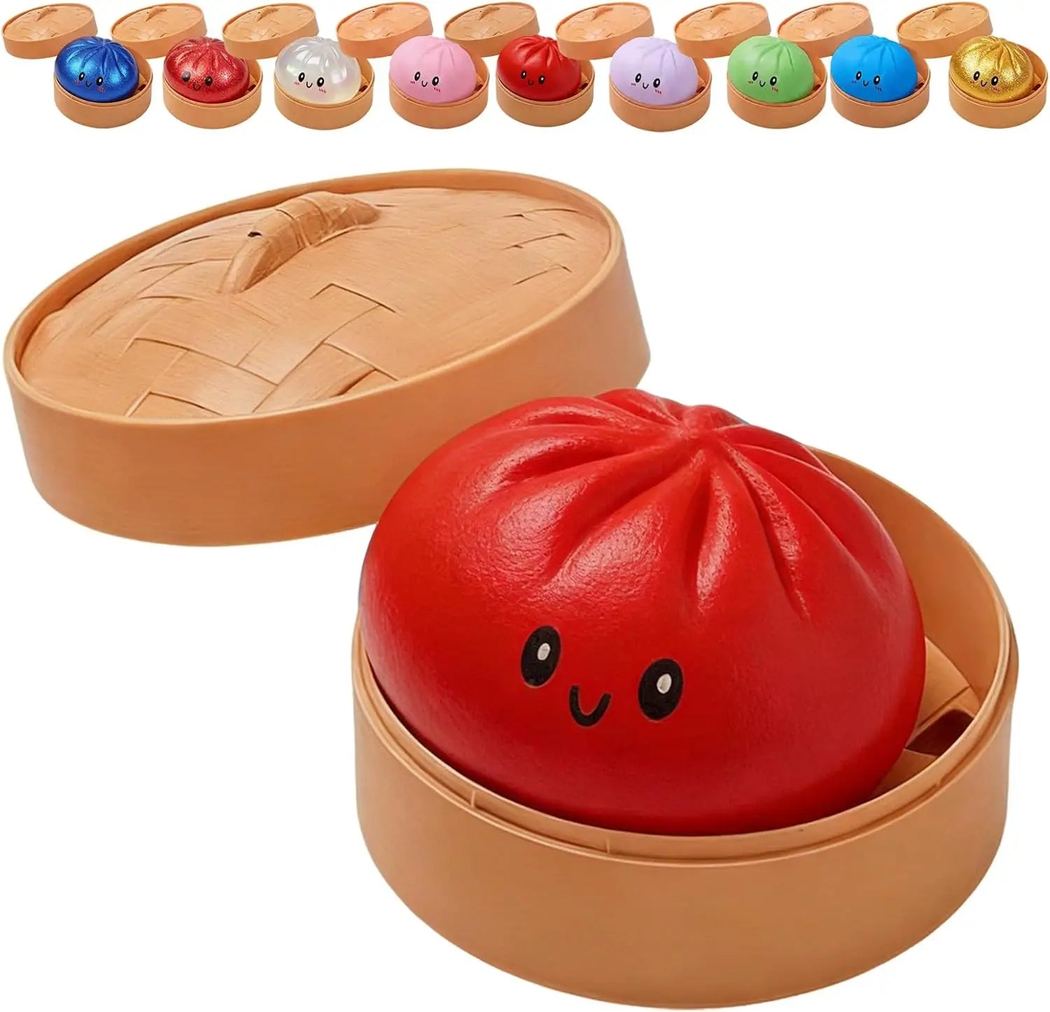 Glitter Dumpling Glitter Dumpling Squishy with Box Dumplings Sensory Squeeze Toy for Stress Relief