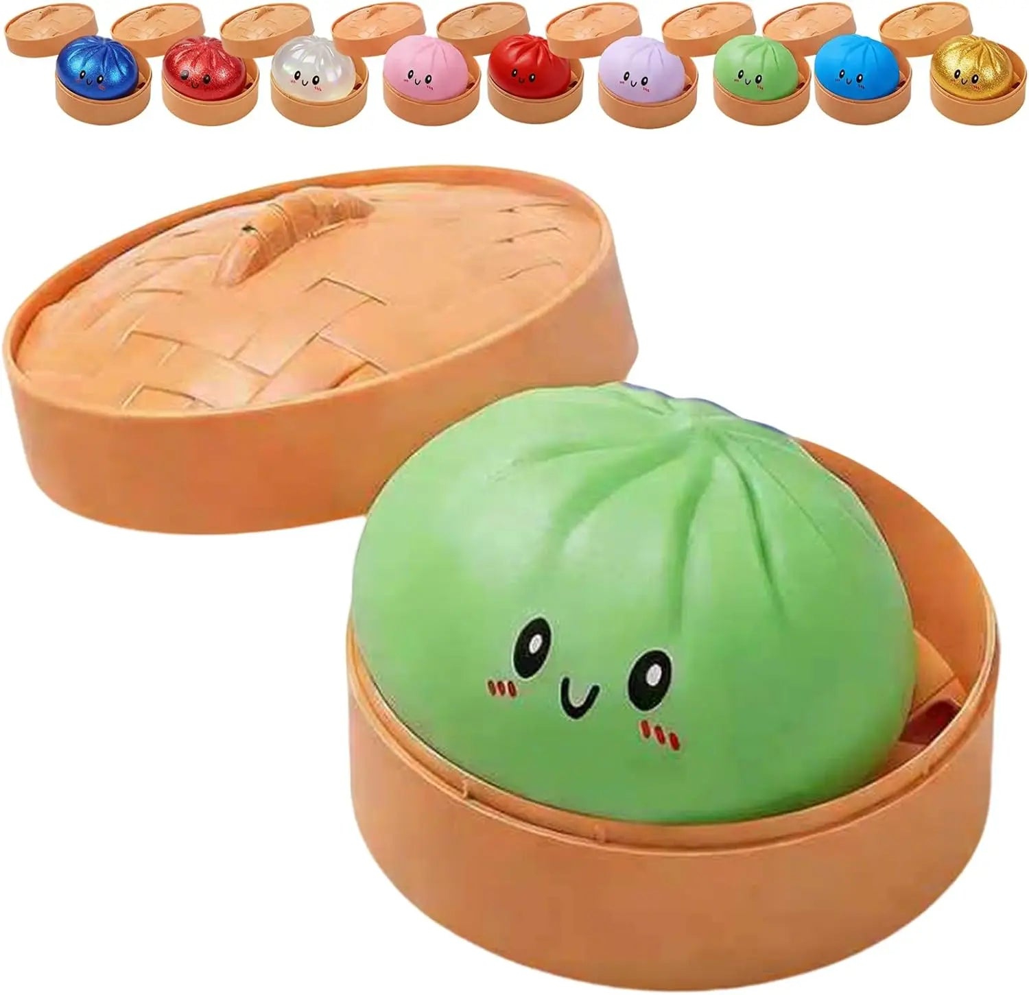 Glitter Dumpling Glitter Dumpling Squishy with Box Dumplings Sensory Squeeze Toy for Stress Relief