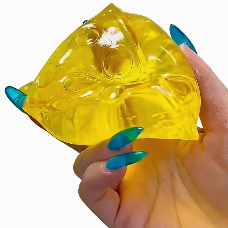 Squishy Honey Cheese Square Fidgets Toys Super Soft Mochi Cheese Squeeze Toy Funny Anti-stress Sensory Toy Gifts