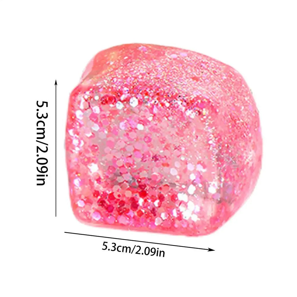 Maltose Cube Stress Squeeze Toy Decompression Small Ice Cubes Anti Stress Slow Rebound Polar Light Colorful Squeeze TPR Block