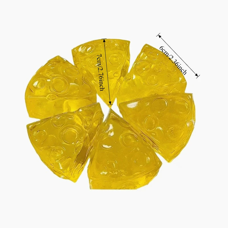 Squishy Honey Cheese Square Fidgets Toys Super Soft Mochi Cheese Squeeze Toy Funny Anti-stress Sensory Toy Gifts