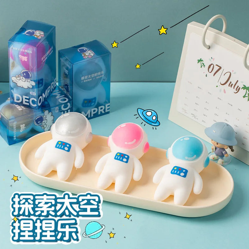 Space Man Squishy Tabas Astronaut Squeeze Fidget Toy Stress Ball Pinch Anti-stress Squishy Toys For Birthday Gifts Party Favors