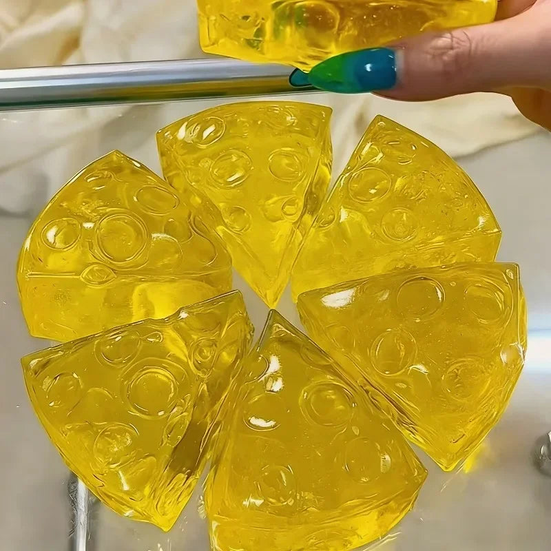 Squishy Honey Cheese Square Fidgets Toys Super Soft Mochi Cheese Squeeze Toy Funny Anti-stress Sensory Toy Gifts