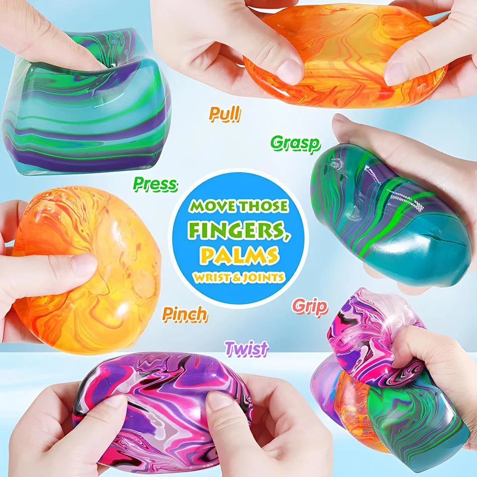 Squishy Balls Ice Cube Stress Relief Toy Super Soft Sensory Fidget Toys for Kids Adults Anxiety Relaxation Squeeze Gift