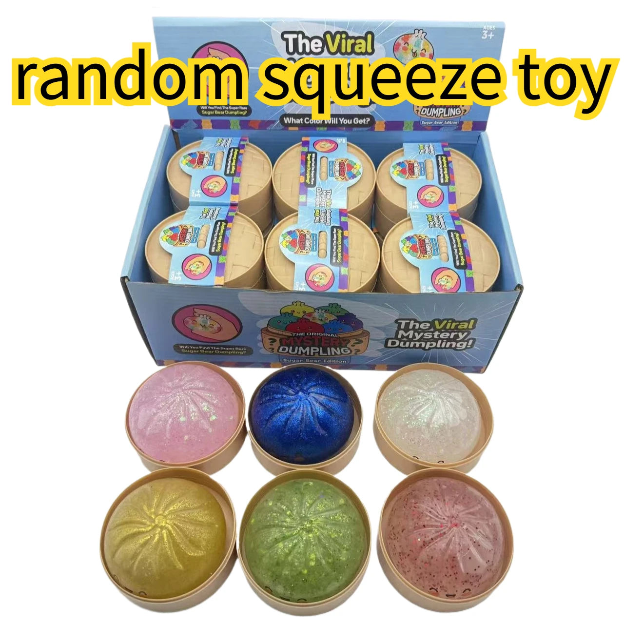 Squishy Dumpling Blind Box Toy - Colorful Simulated Food Squeeze Reliever Boost Happiness Relax