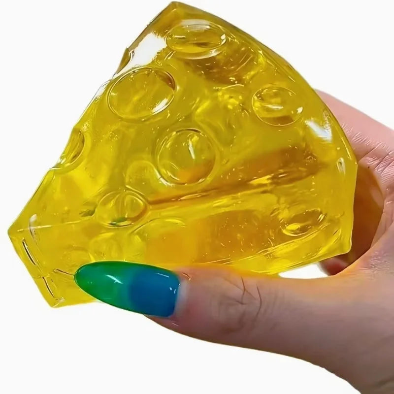 Squishy Honey Cheese Square Fidgets Toys Super Soft Mochi Cheese Squeeze Toy Funny Anti-stress Sensory Toy Gifts
