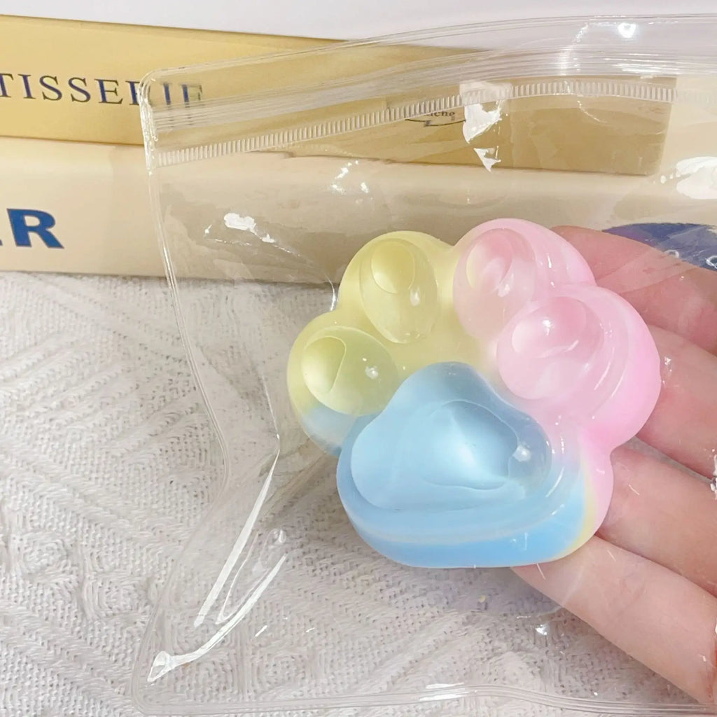 Squishy Cat Paw Soft Jelly Feel Squeeze Toy Anti-Stress Fidget Toys for Kids Adults Anxiety Relief Soft Taba Squishy Toys