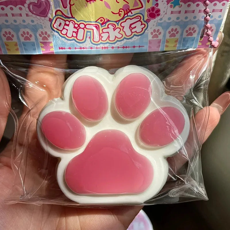 Squishy Cat Paw Soft Jelly Feel Squeeze Toy Anti-Stress Fidget Toys for Kids Adults Anxiety Relief Soft Taba Squishy Toys