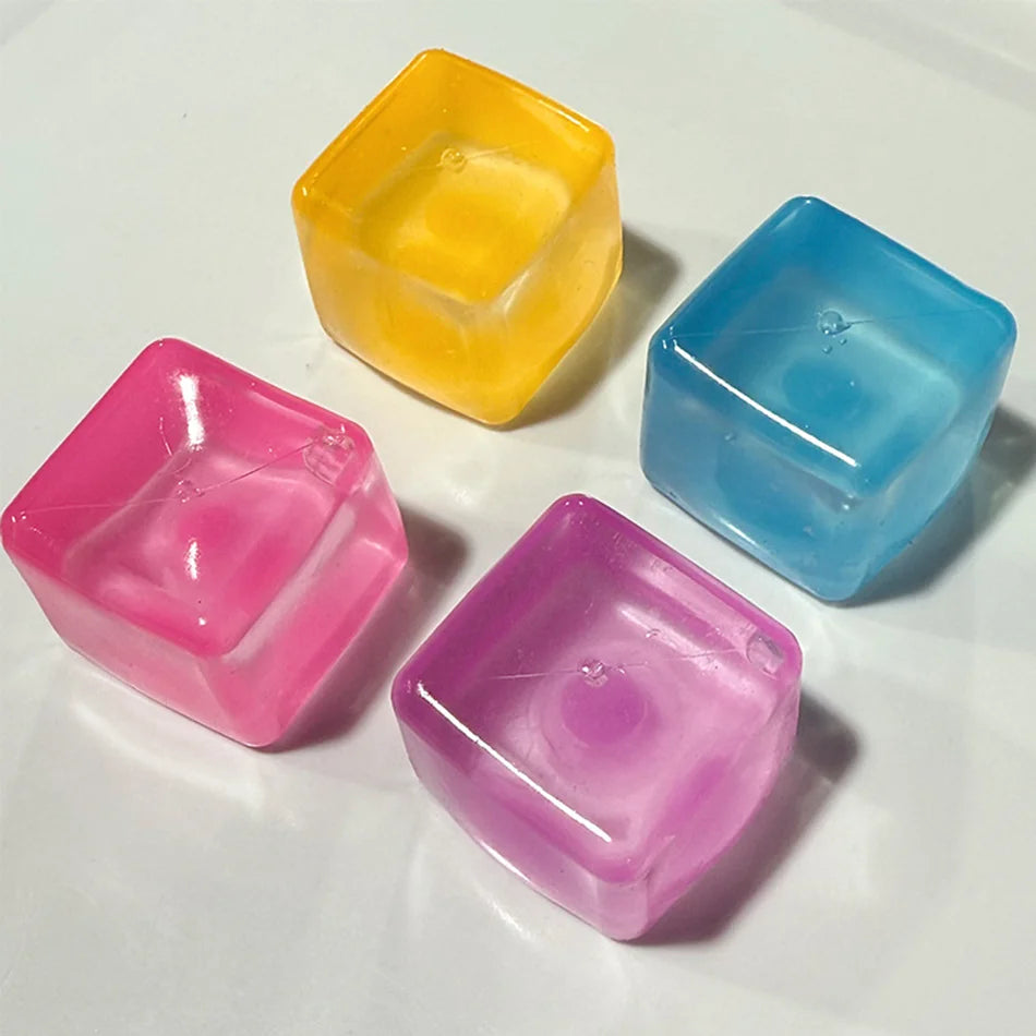 Squishy Balls Ice Cube Stress Relief Toy Super Soft Sensory Fidget Toys for Kids Adults Anxiety Relaxation Squeeze Gift