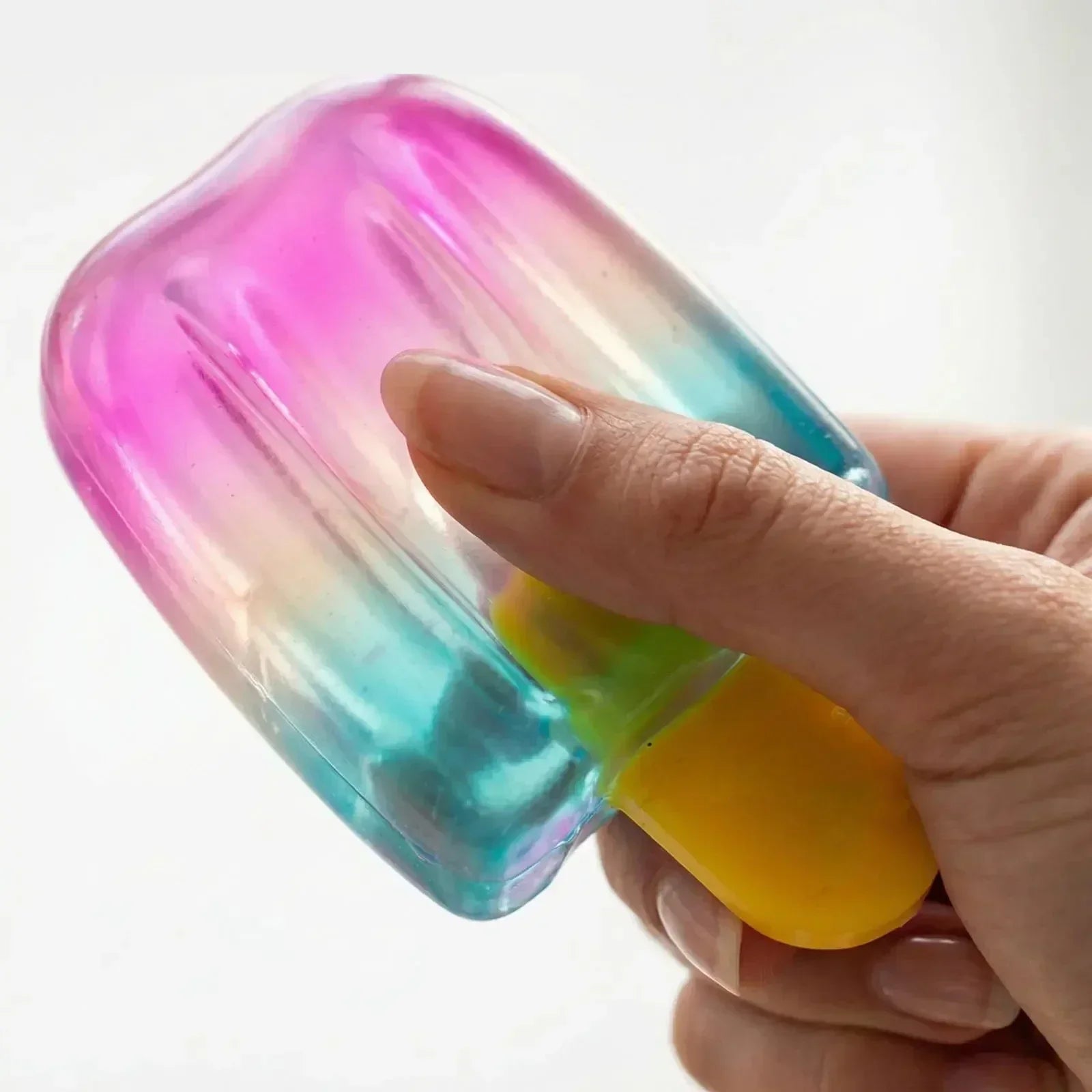 Ice Cream Squishy Squeeze Toy Nice Cube Blind Box Sensory Fidget Toy Portable Stress Relief Gadget for Office Home Daily Relax