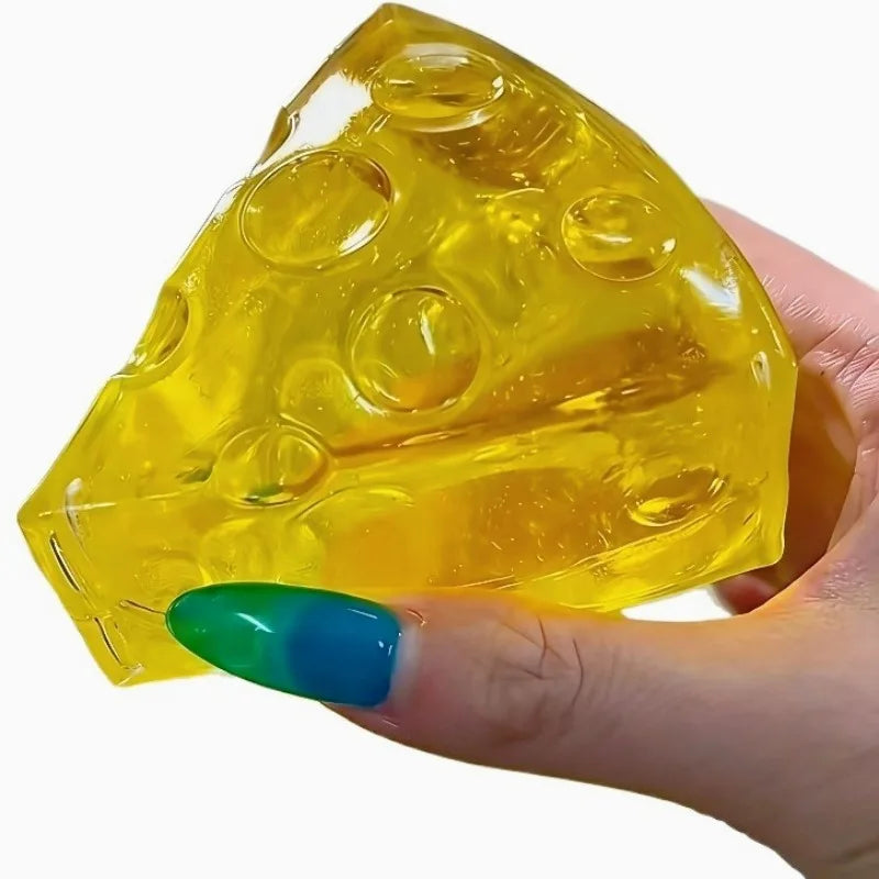 Squishy Honey Cheese Square Fidgets Toys Super Soft Mochi Cheese Squeeze Toy Funny Anti-stress Sensory Toy Gifts